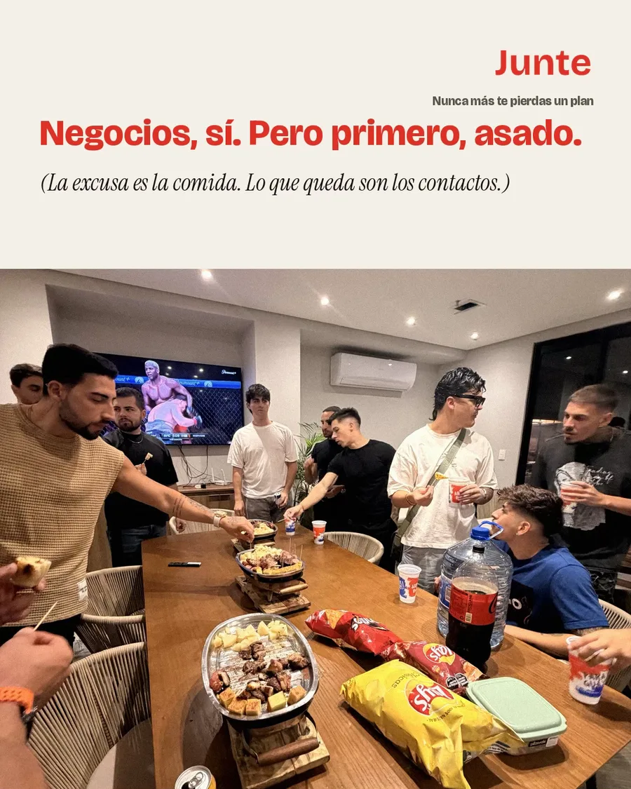 Negocios, sí. Pero primero, asado