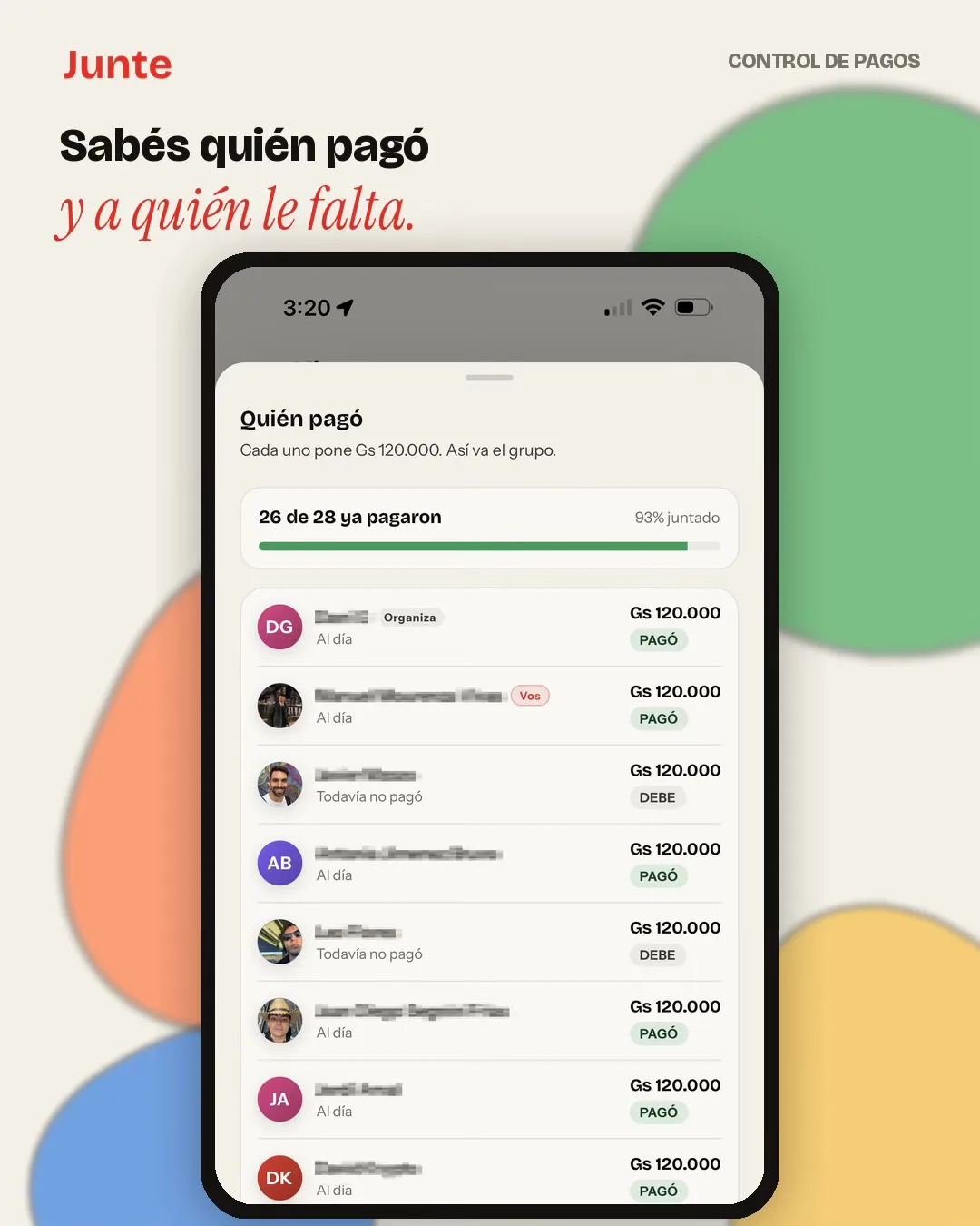 Sabés quién pagó y a quién le falta